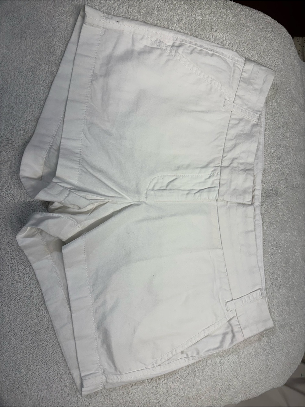 J. Crew White Cotton Shorts with Clean Waistband